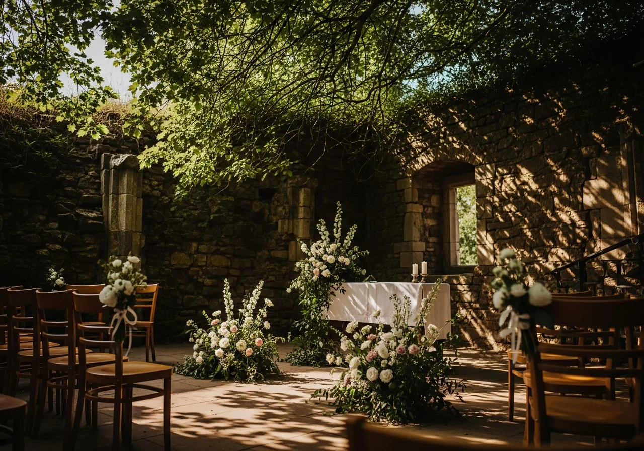 Romantische freie Trauung mit Blumenschmuck im Erzgebirge